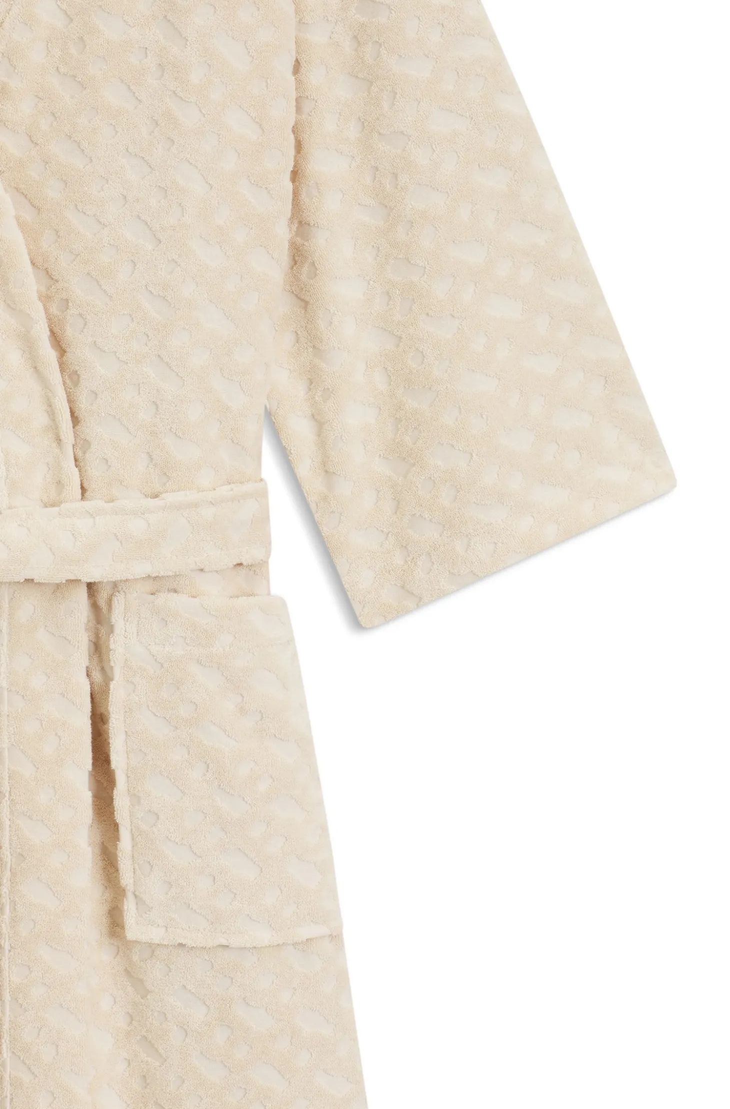 Morgenmantel aus Baumwoll-Mix mit strukturiertem Monogramm-Muster