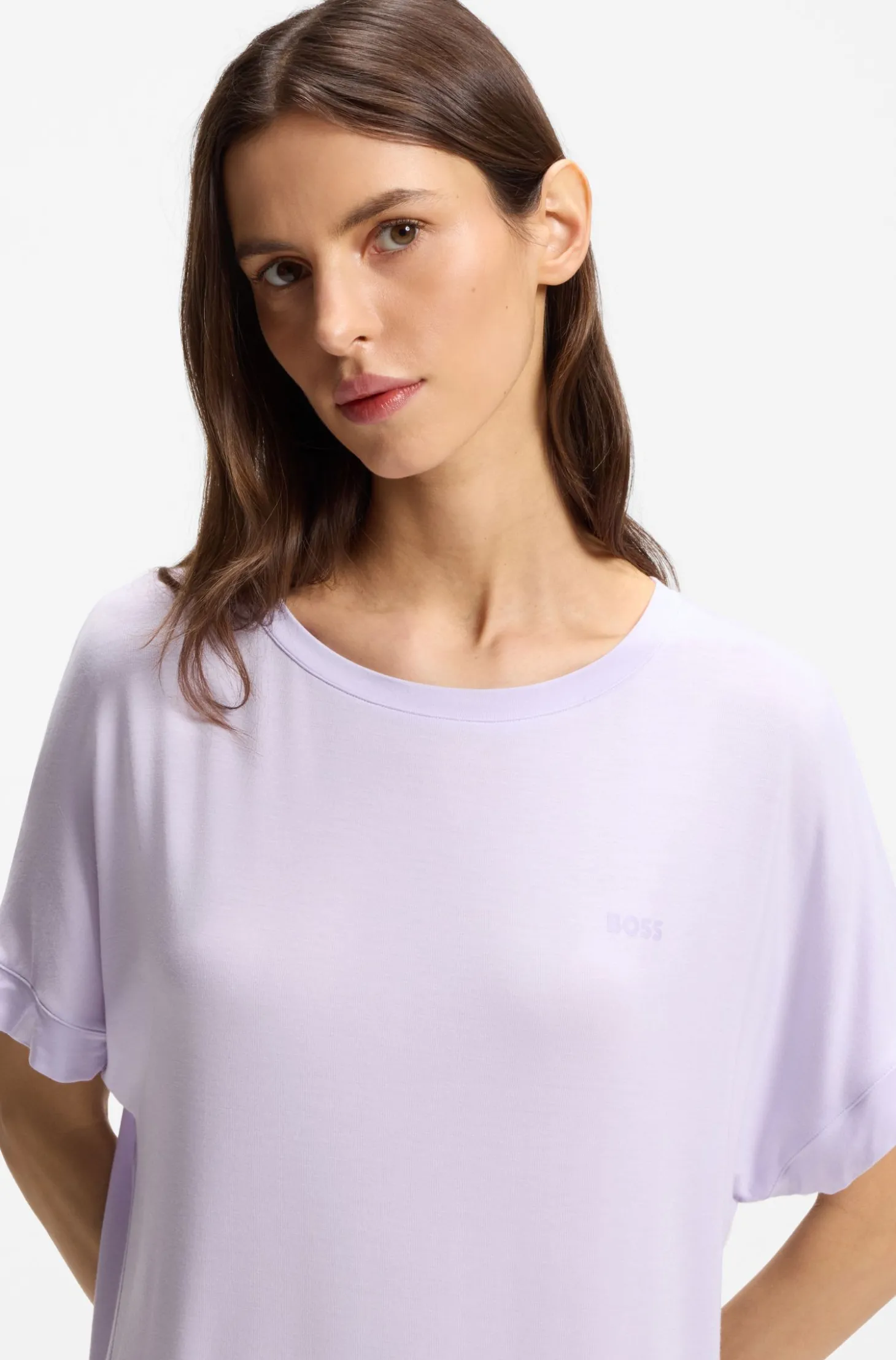 Nachthemd aus Stretch-Jersey mit Logo-Print