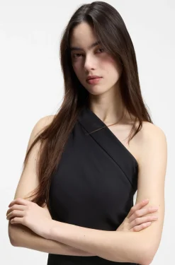 One-Shoulder-Kleid aus Stretch-Gewebe