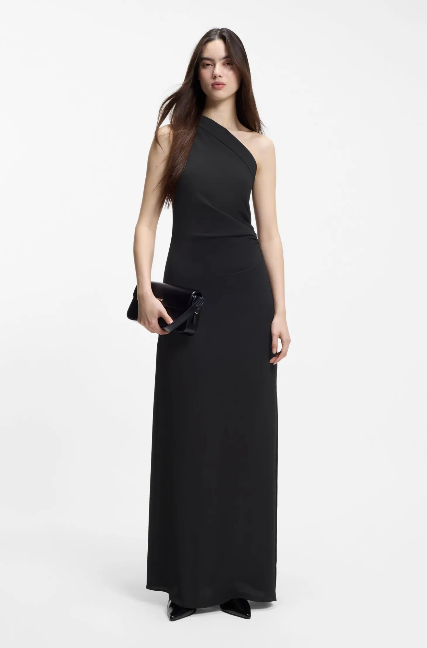 One-Shoulder-Kleid aus Stretch-Gewebe