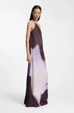 One-Shoulder-Kleid mit Blumenprint