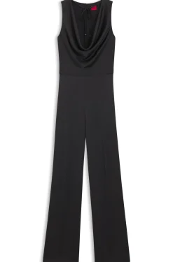 Overall aus Satin mit Wasserfall-Ausschnitt