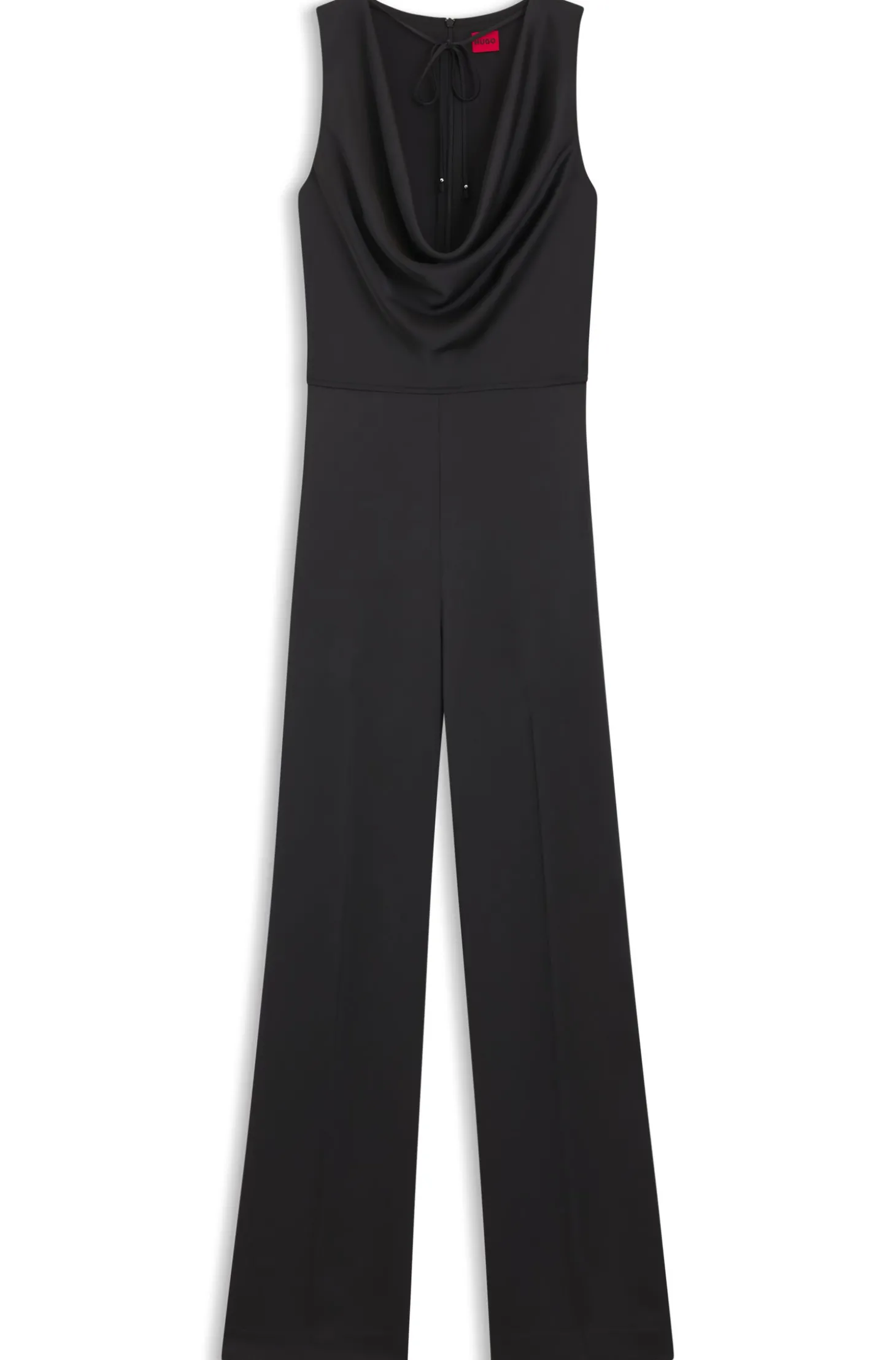 Overall aus Satin mit Wasserfall-Ausschnitt