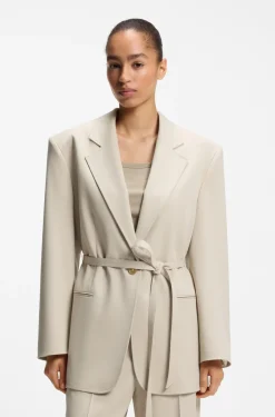 Oversized Blazer mit Gürtel