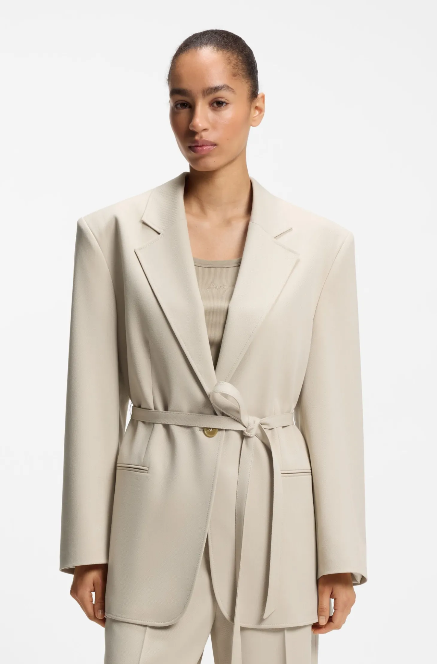 Oversized Blazer mit Gürtel