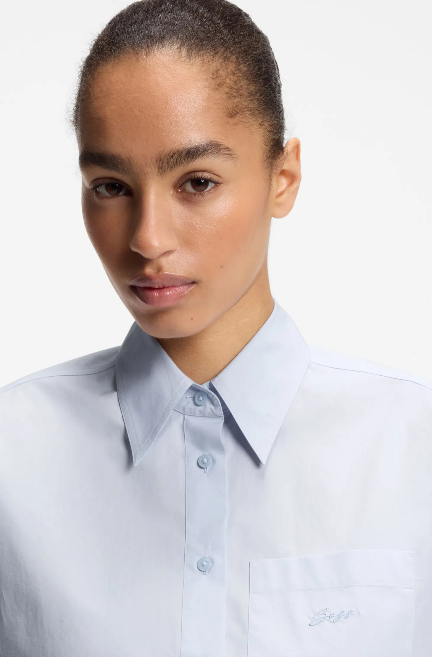 Oversized Bluse aus Baumwoll-Popeline