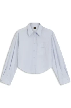 Oversized Bluse aus Baumwoll-Popeline