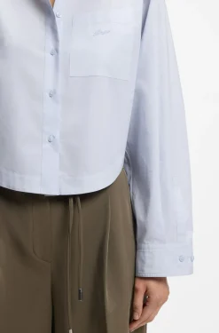 Oversized Bluse aus Baumwoll-Popeline