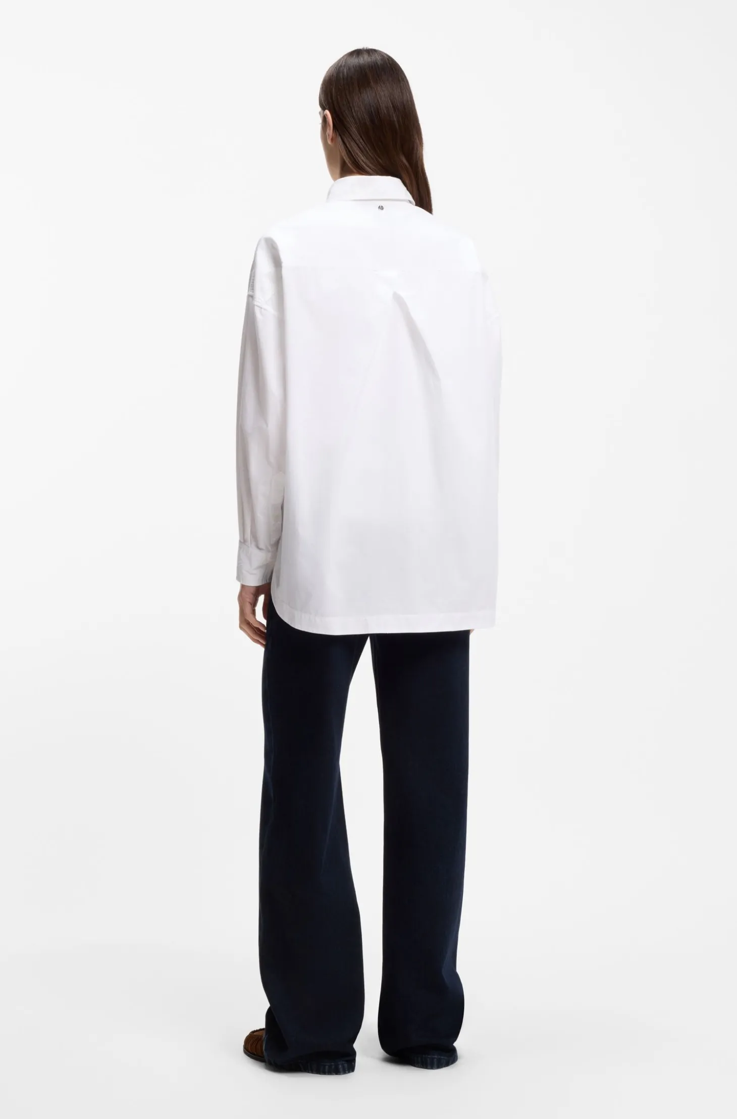 Oversized Bluse aus Baumwoll-Popeline