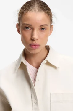Oversized Bluse aus Baumwoll-Twill