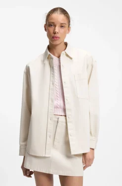 Oversized Bluse aus Baumwoll-Twill