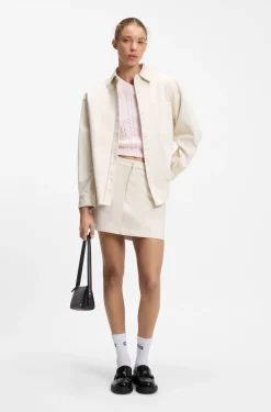 Oversized Bluse aus Baumwoll-Twill