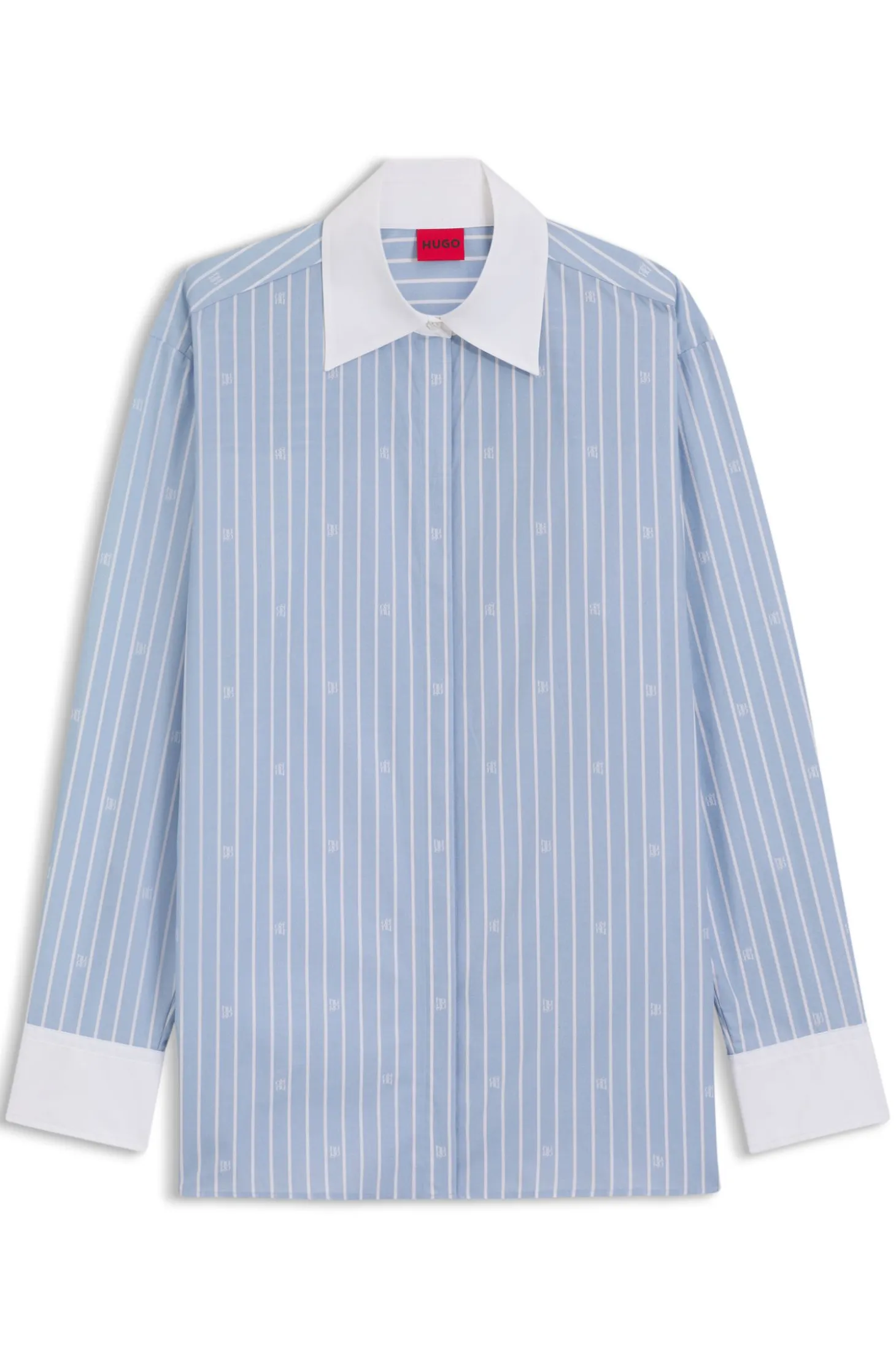 Oversized Bluse mit Stack-Logos
