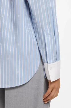 Oversized Bluse mit Stack-Logos