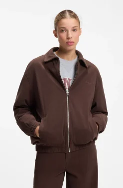 Oversized-Fit Cordjacke mit Script-Logo