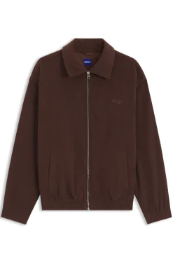 Oversized-Fit Cordjacke mit Script-Logo