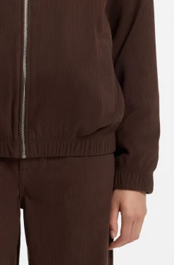 Oversized-Fit Cordjacke mit Script-Logo