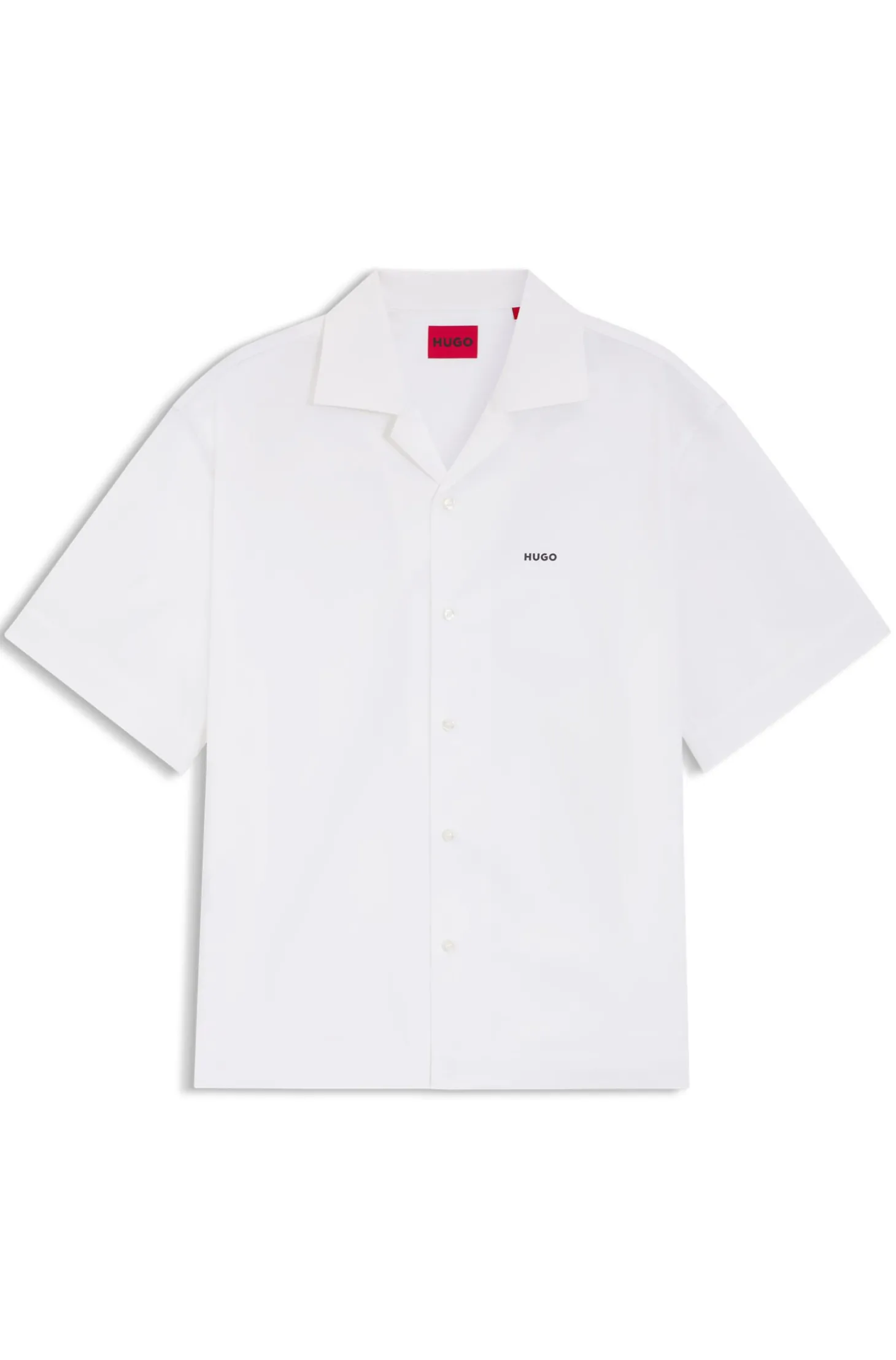 Oversized-Fit Hemd aus Baumwolle mit Paper-Touch-Effekt