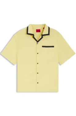 Oversized-Fit Hemd aus Leinen und Baumwolle