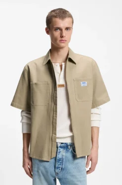 Oversized-Fit Hemd aus Stretch-Baumwolle