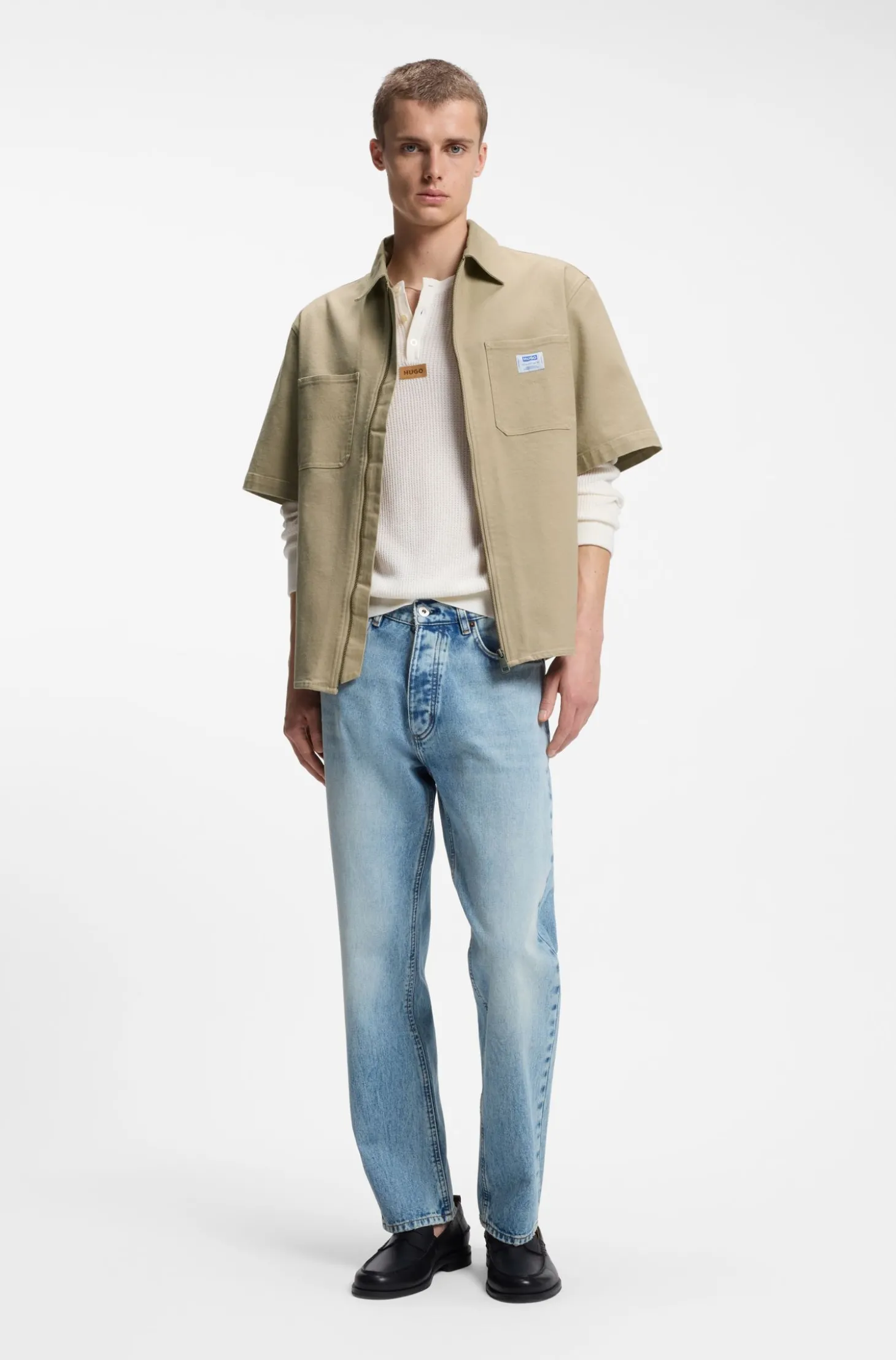 Oversized-Fit Hemd aus Stretch-Baumwolle