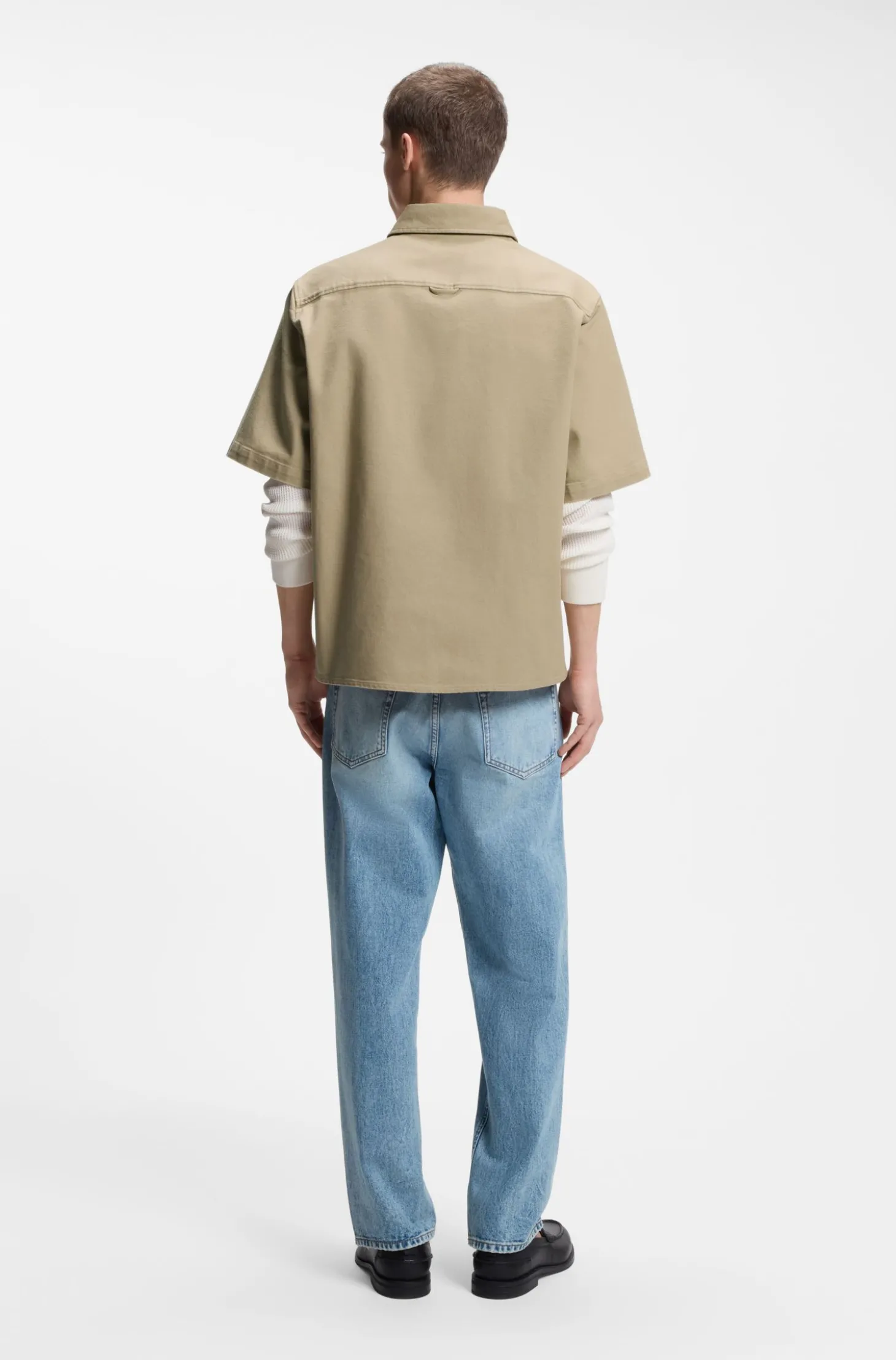 Oversized-Fit Hemd aus Stretch-Baumwolle