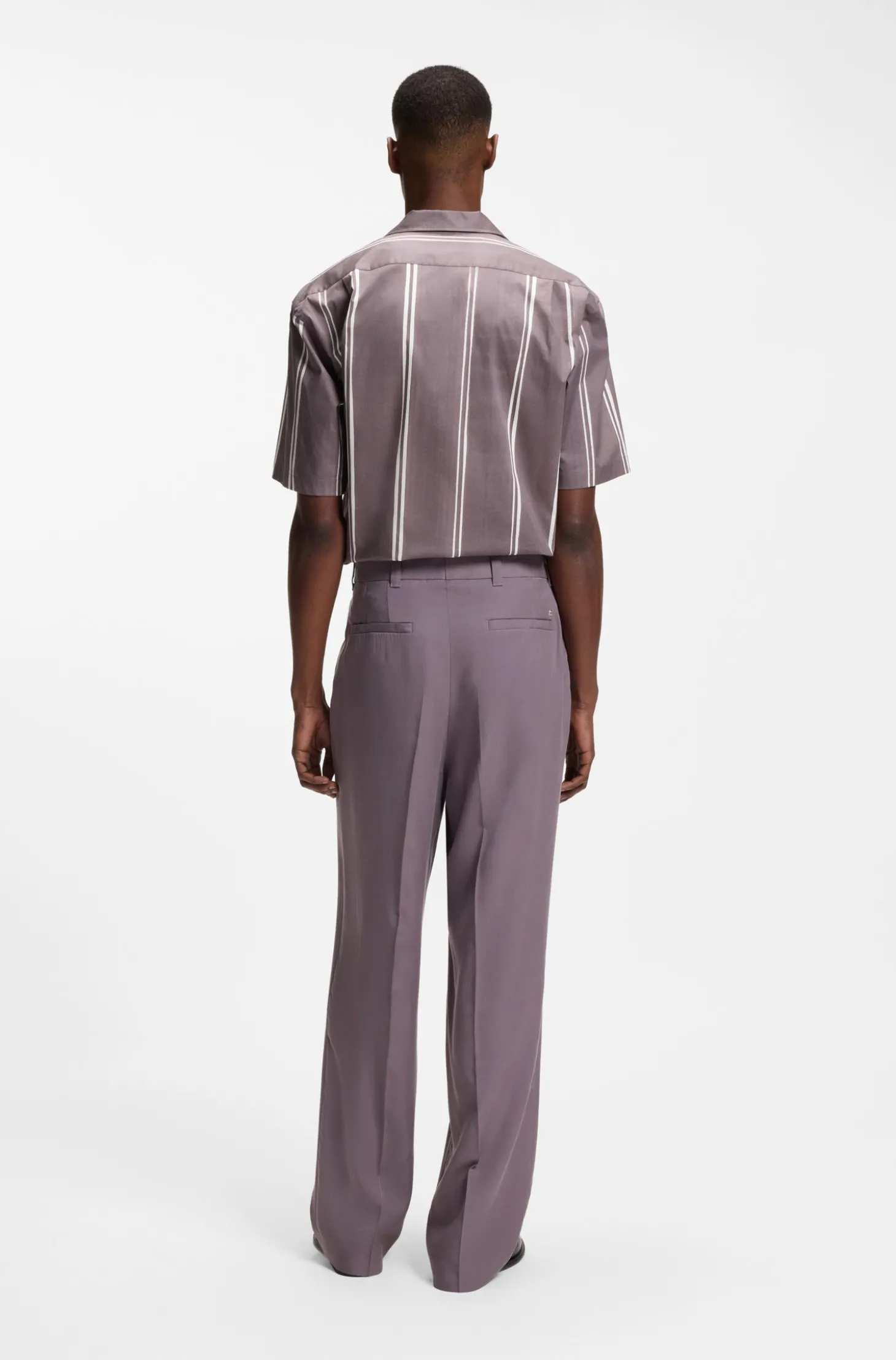 Oversized-Fit Hose aus drapiertem Twill