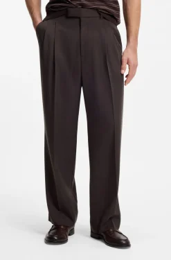 Oversized-Fit Hose aus drapiertem Twill