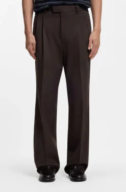 Oversized-Fit Hose aus Stretch-Baumwolle mit doppelten Falten