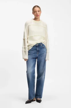 Oversized-Fit Pullover mit geschwungenen Linien