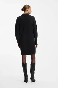 Oversized-Fit Strickkleid mit Stehkragen