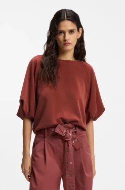 Oversized-Fit Sweatshirt mit kurzen Ballonärmeln