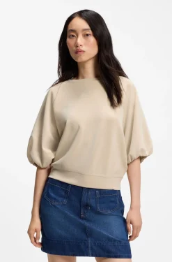 Oversized-Fit Sweatshirt mit kurzen Ballonärmeln