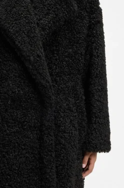 Oversized-Fit Teddy-Mantel mit zweireihiger Knopfleiste