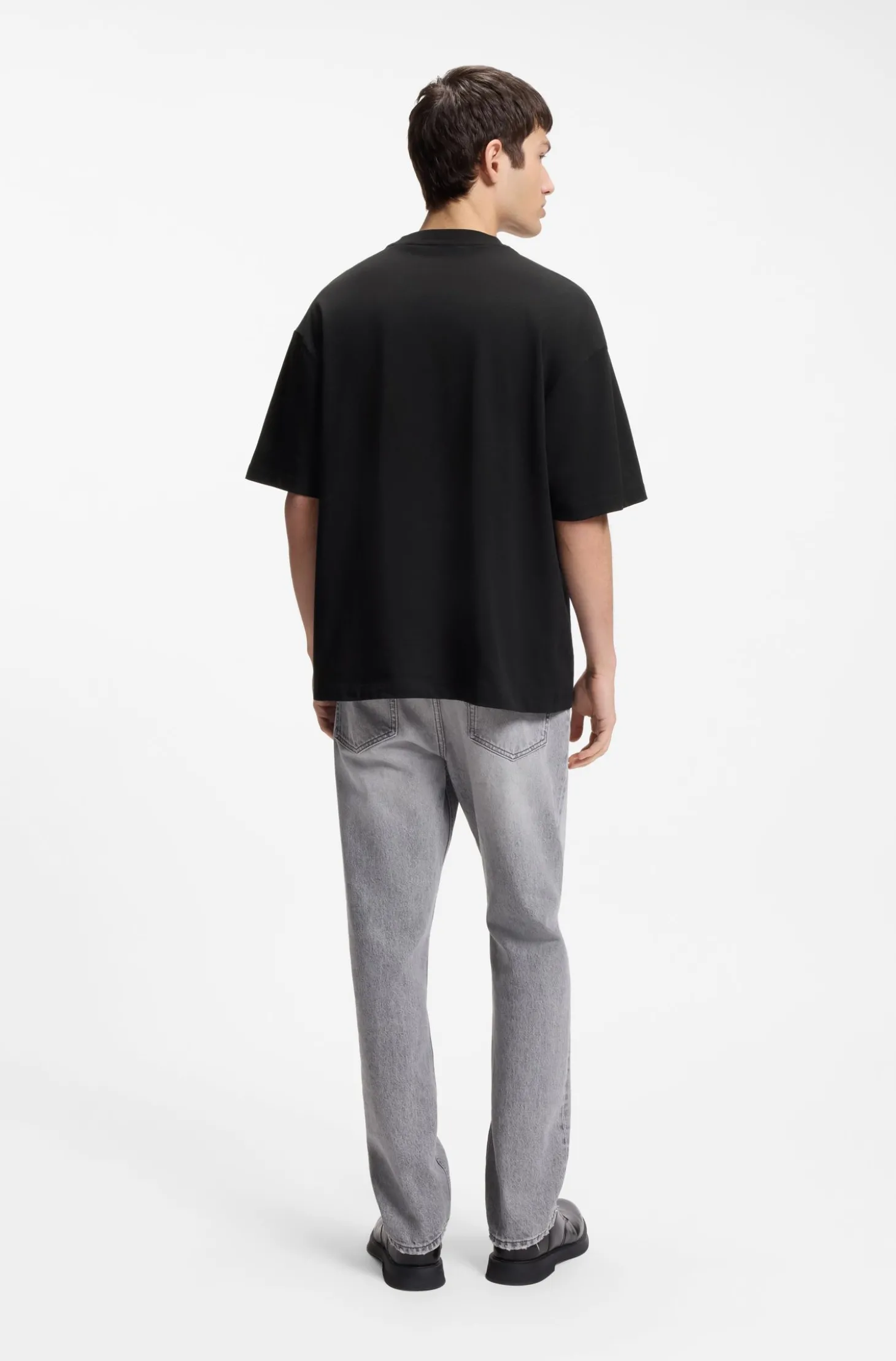 Oversized-Fit T-Shirt aus Baumwolle mit reflektierendem Logo