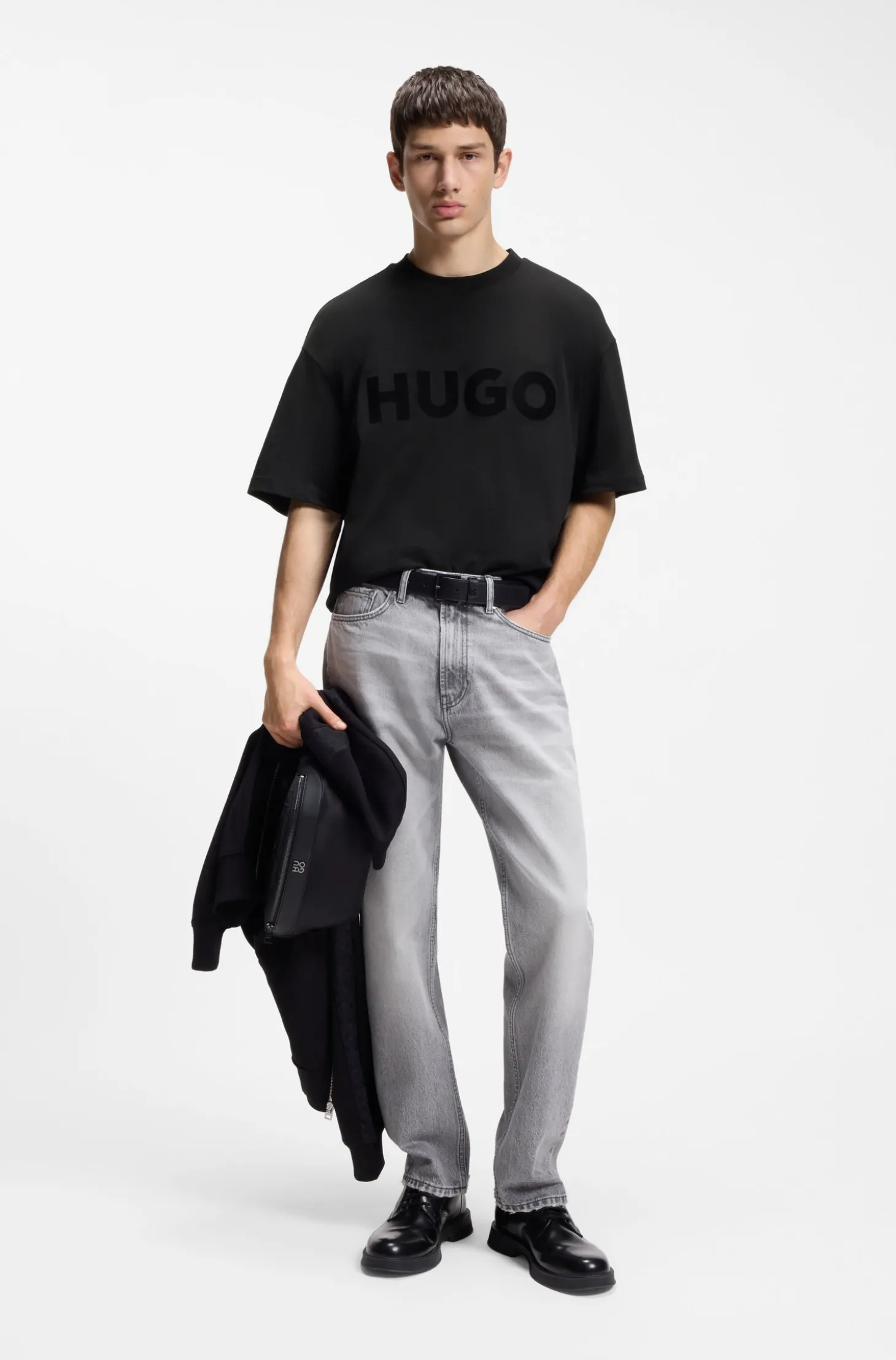 Oversized-Fit T-Shirt aus Baumwolle mit reflektierendem Logo