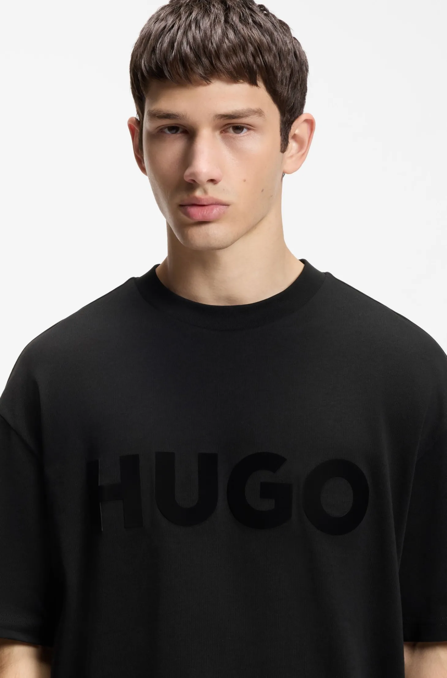Oversized-Fit T-Shirt aus Baumwolle mit reflektierendem Logo