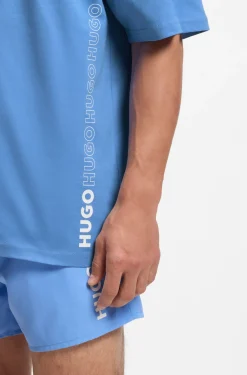 Oversized-Fit T-Shirt aus Baumwolle mit fortlaufendem Logo-Print
