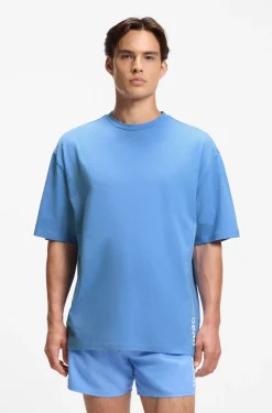 Oversized-Fit T-Shirt aus Baumwolle mit fortlaufendem Logo-Print