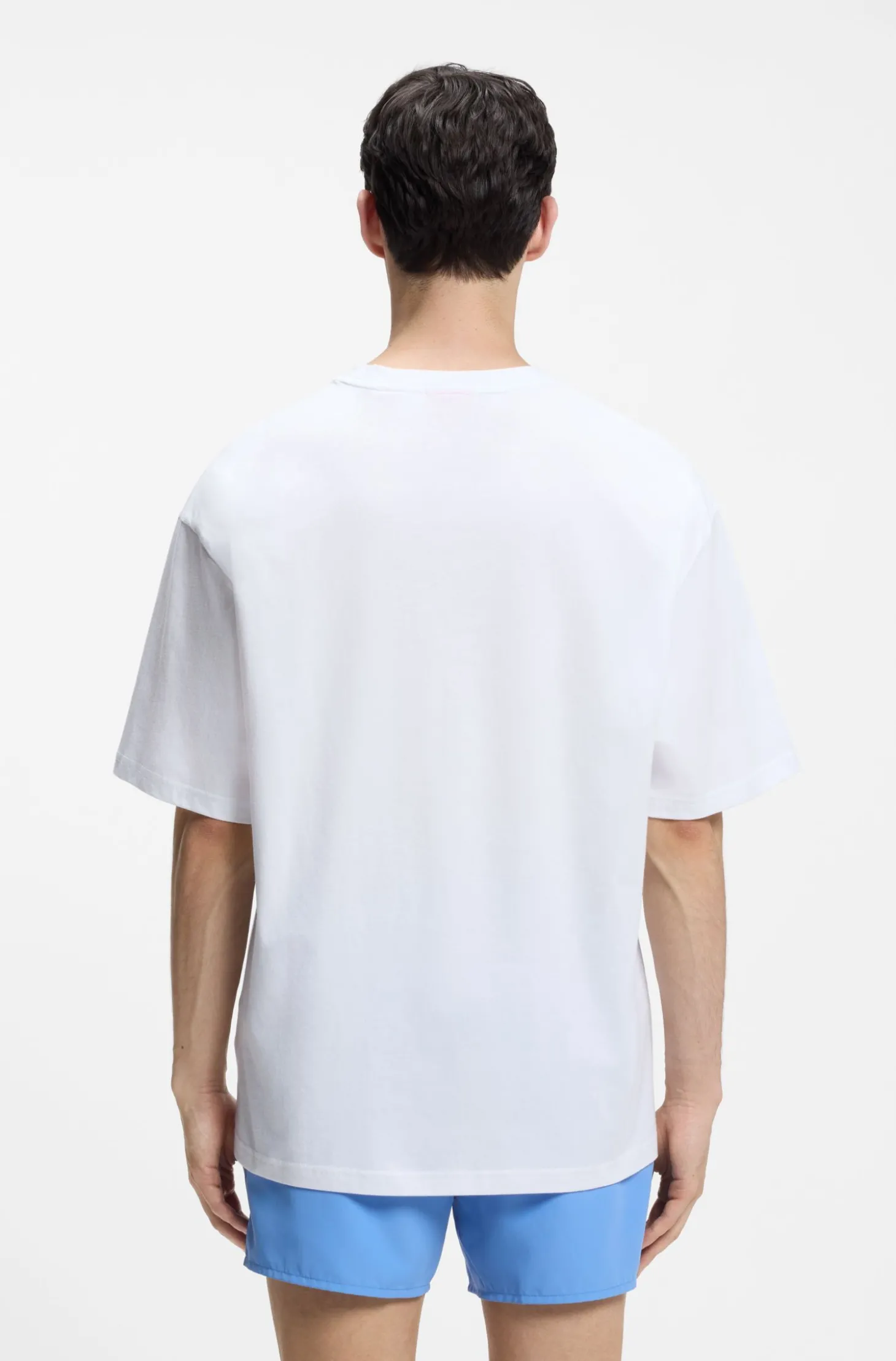 Oversized-Fit T-Shirt aus Baumwolle mit fortlaufendem Logo-Print
