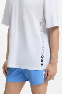 Oversized-Fit T-Shirt aus Baumwolle mit fortlaufendem Logo-Print