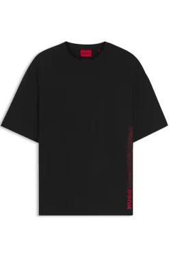 Oversized-Fit T-Shirt aus Baumwolle mit fortlaufendem Logo-Print