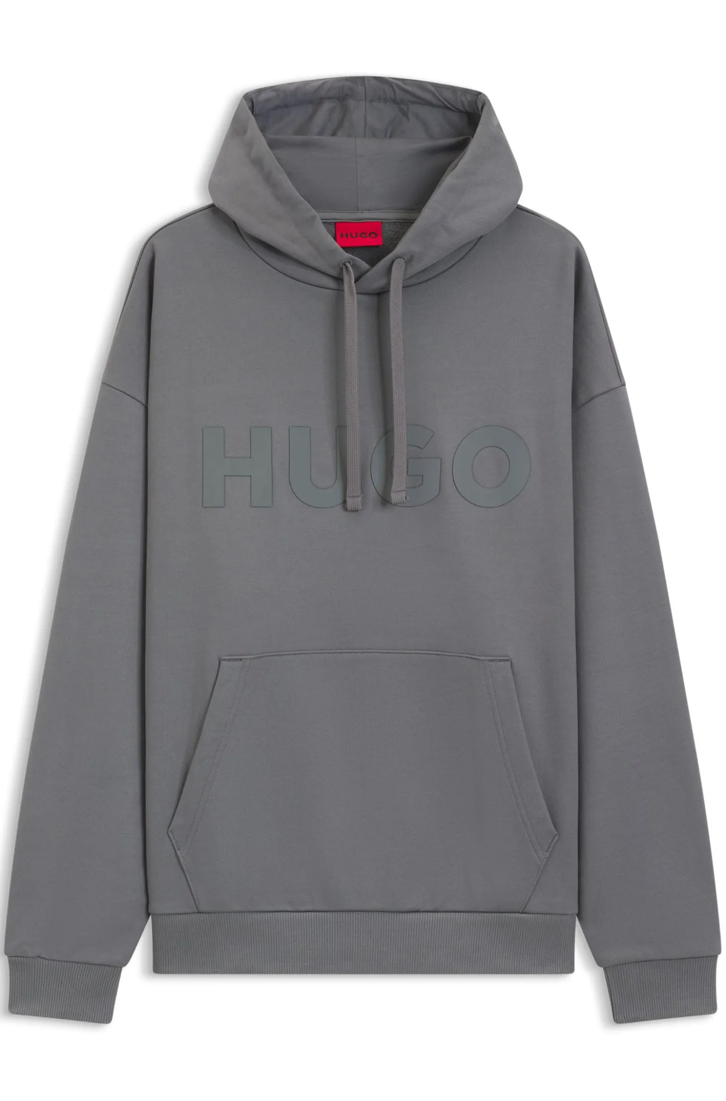Oversized Hoodie aus Baumwoll-Terry mit reflektierendem Logo