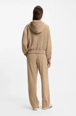 Oversized Hoodie mit Reißverschluss und Logo-Stickerei