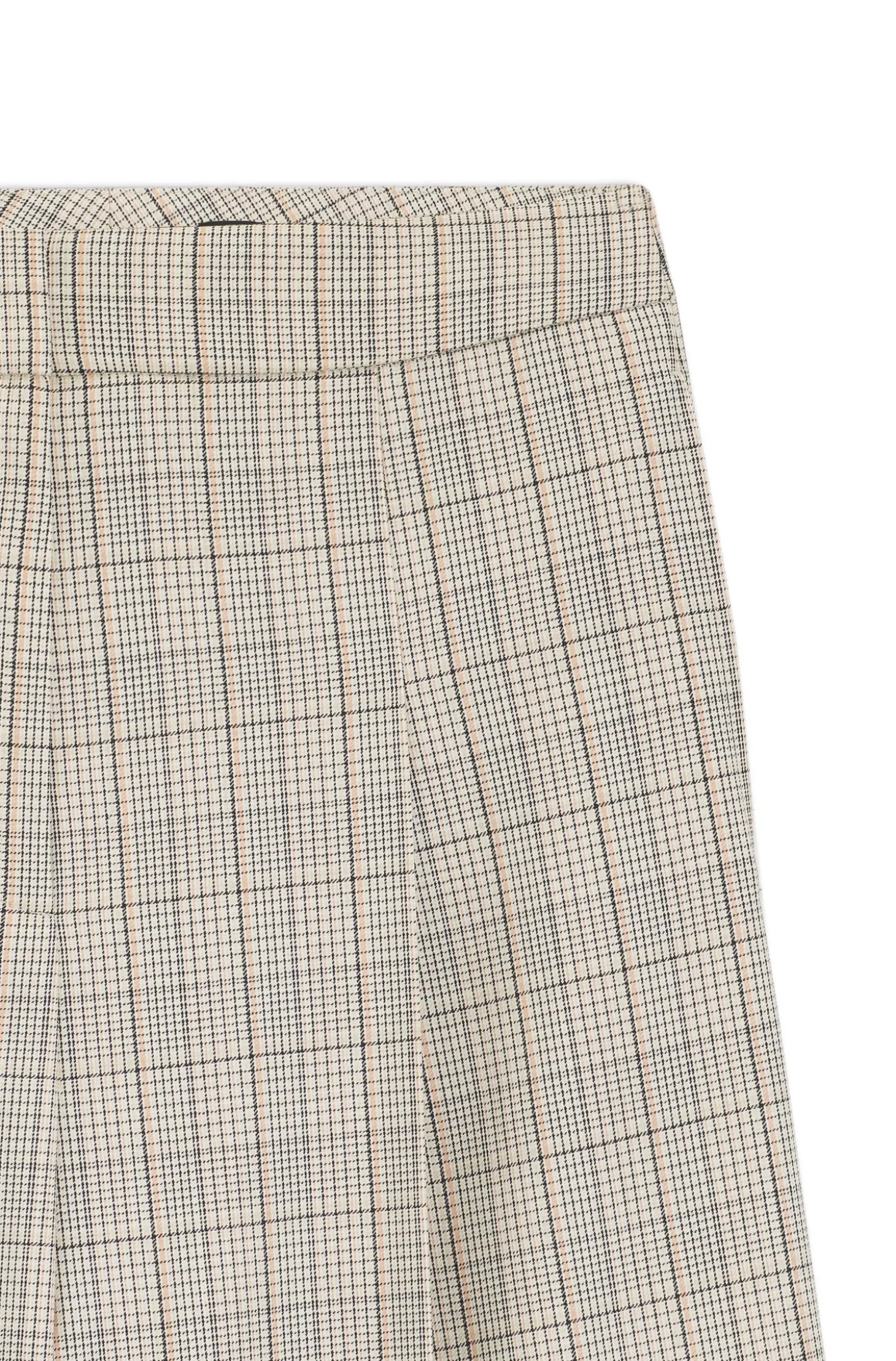 Oversized Hose aus karierter Stretch-Wolle