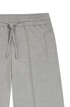 Oversized Hose aus meliertem Stretch-Twill