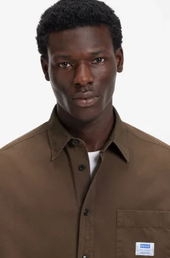 Oversized Overshirt aus Baumwoll-Canvas