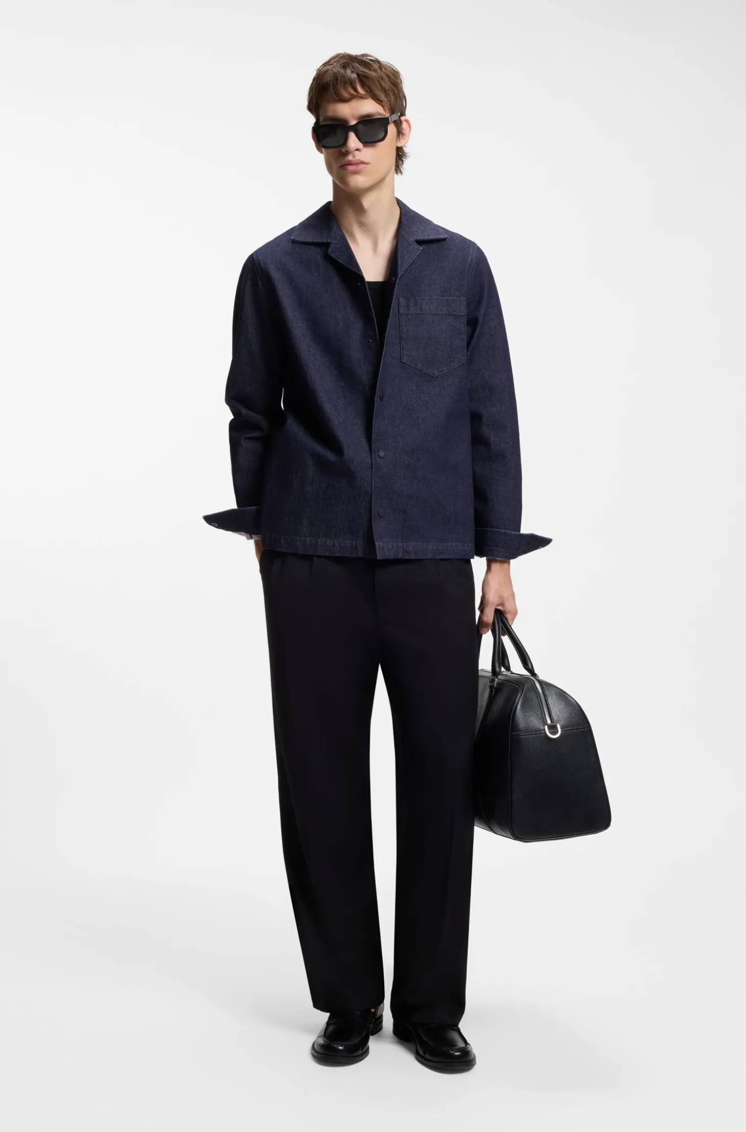 Oversized Overshirt aus festem japanischem Denim