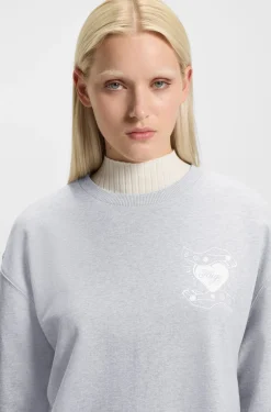 Oversized Sweatshirt aus Baumwoll-Terry mit Logo-Artwork