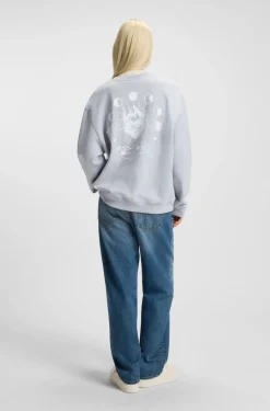 Oversized Sweatshirt aus Baumwoll-Terry mit Logo-Artwork